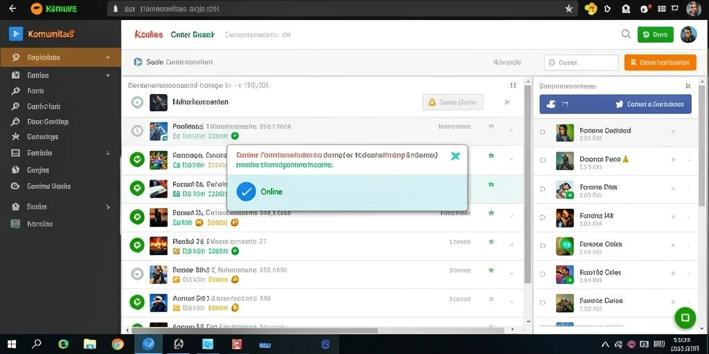 Screenshot memperlihatkan item yang dapat diupgrade.